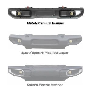 Jeep Wrangler JL Rubicon Fog Light Pocket Kit - Baja Designs - Squadron R Sport - 2018